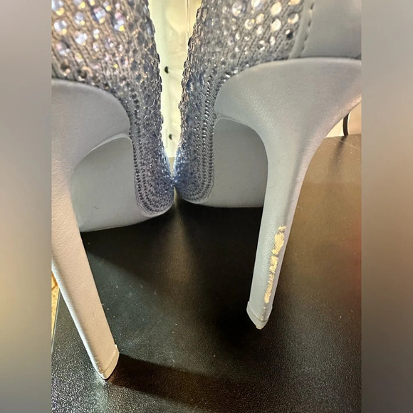 Steve Madden Majesty Blue High Heel Ankle Stilleto Boots - Picture 7 of 10